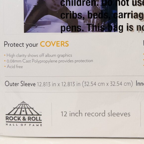 NWT ROCK & ROLL HALL OF FAME Vinyl record protection sleeves 25 outer & inner - Picture 2 of 4